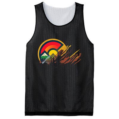 Red Rocks Amphitheater Colorado State Flag Mesh Reversible Basketball Jersey Tank
