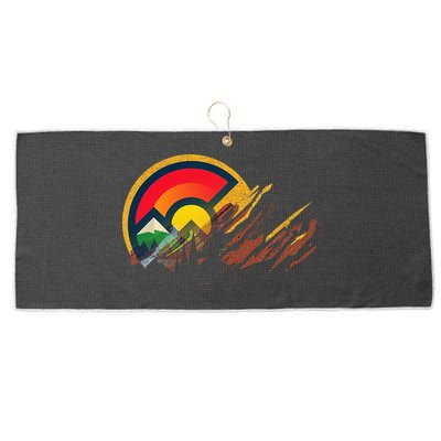 Red Rocks Amphitheater Colorado State Flag Large Microfiber Waffle Golf Towel