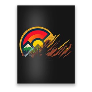 Red Rocks Amphitheater Colorado State Flag Poster