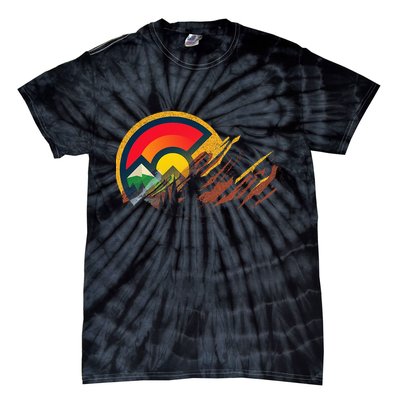 Red Rocks Amphitheater Colorado State Flag Tie-Dye T-Shirt