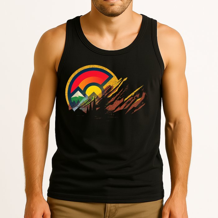 Red Rocks Amphitheater Colorado State Flag Tank Top