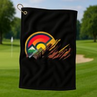 Red Rocks Amphitheater Colorado State Flag Golf Towel