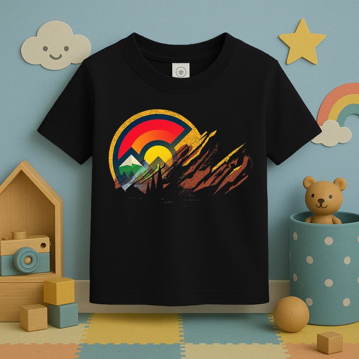 Red Rocks Amphitheater Colorado State Flag Toddler T-Shirt