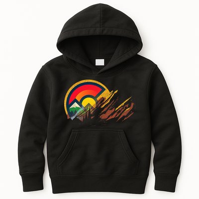 Red Rocks Amphitheater Colorado State Flag Kids Hoodie