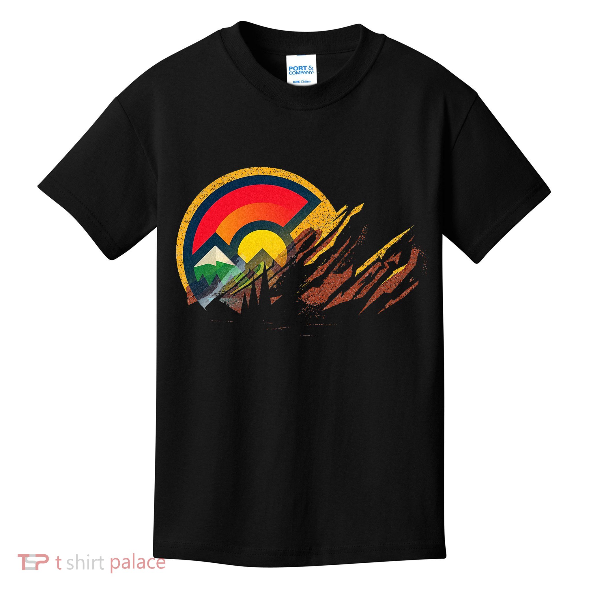 Red Rocks Amphitheater Colorado State Flag Kids T-Shirt