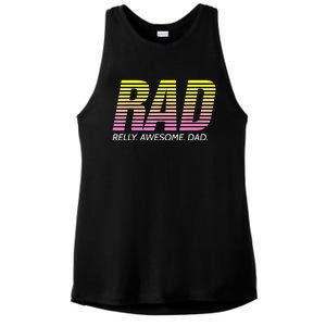 RAD Really Awesome Dad Father's Day Ladies PosiCharge Tri-Blend Wicking Tank