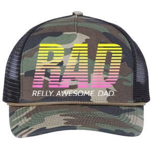 RAD Really Awesome Dad Father's Day Retro Rope Trucker Hat Cap