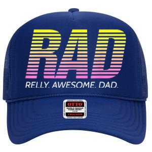 RAD Really Awesome Dad Father's Day High Crown Mesh Back Trucker Hat