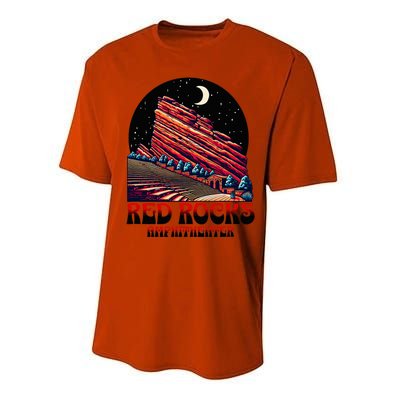 Red Rocks Amphitheater & The Moon Morrison Colorado Performance Sprint T-Shirt