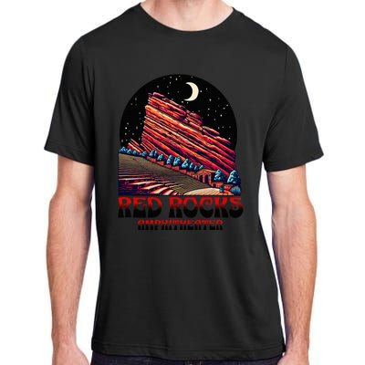 Red Rocks Amphitheater & The Moon Morrison Colorado Adult ChromaSoft Performance T-Shirt