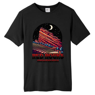 Red Rocks Amphitheater & The Moon Morrison Colorado Tall Fusion ChromaSoft Performance T-Shirt