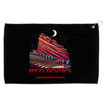 Red Rocks Amphitheater & The Moon Morrison Colorado Grommeted Golf Towel