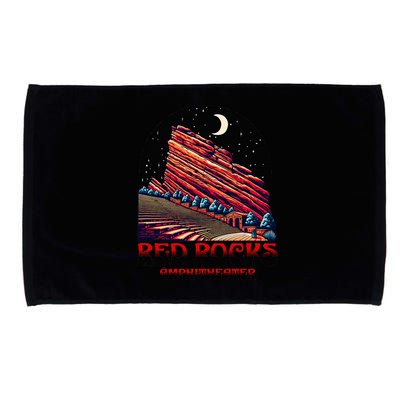 Red Rocks Amphitheater & The Moon Morrison Colorado Microfiber Hand Towel