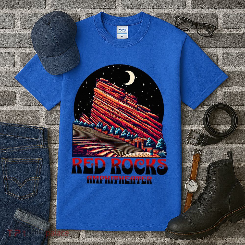 Red Rocks Amphitheater & The Moon Morrison Colorado Tall T-Shirt