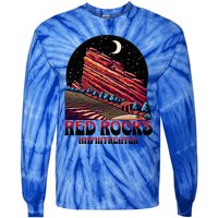 Red Rocks Amphitheater & The Moon Morrison Colorado Tie-Dye Long Sleeve Shirt