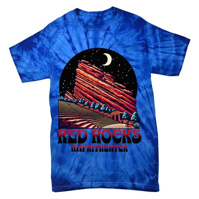 Red Rocks Amphitheater & The Moon Morrison Colorado Tie-Dye T-Shirt