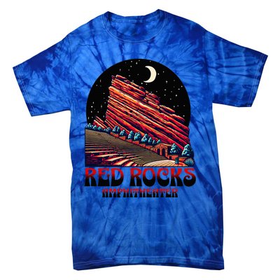 Red Rocks Amphitheater & The Moon Morrison Colorado Tie-Dye T-Shirt