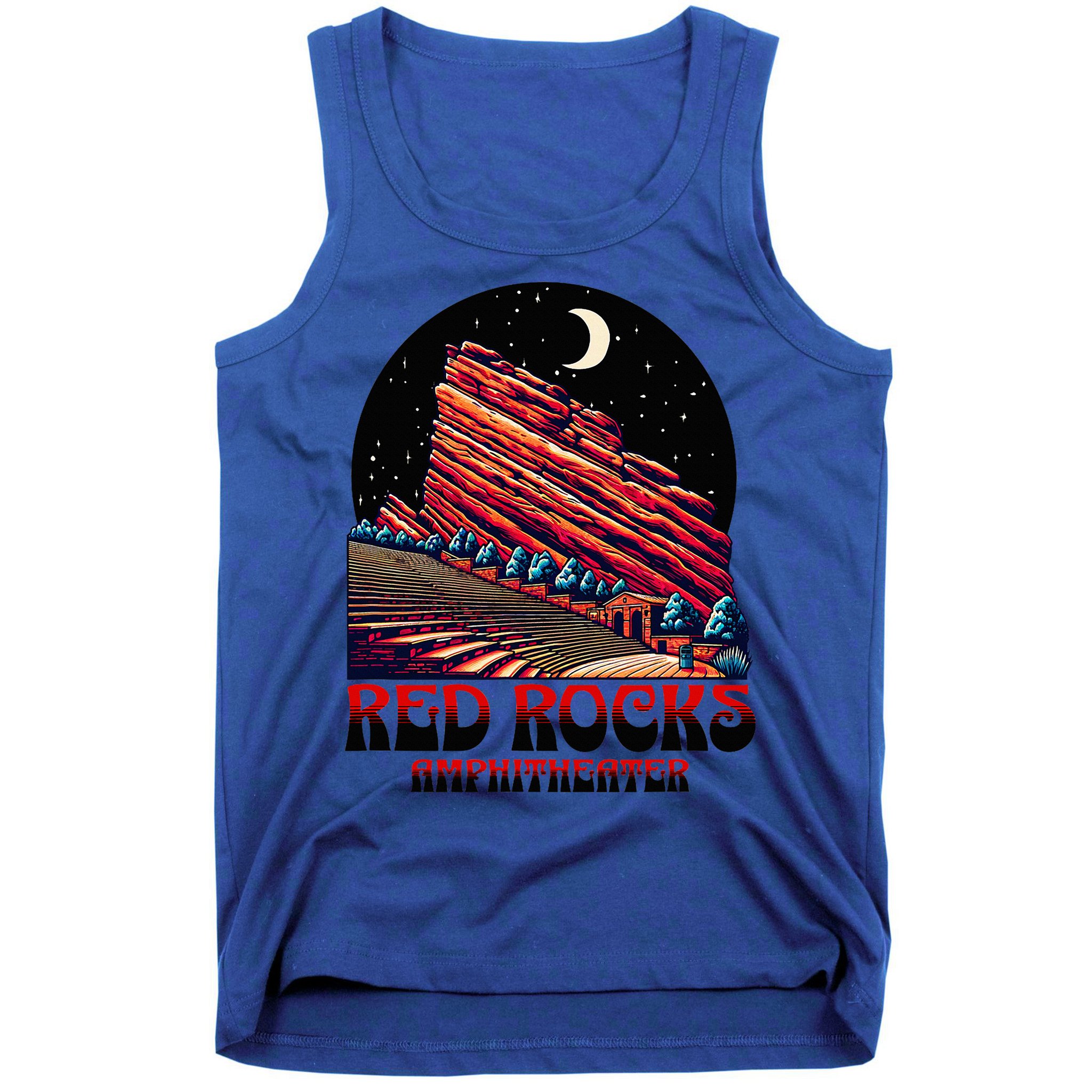 Red Rocks Amphitheater & The Moon Morrison Colorado Tank Top