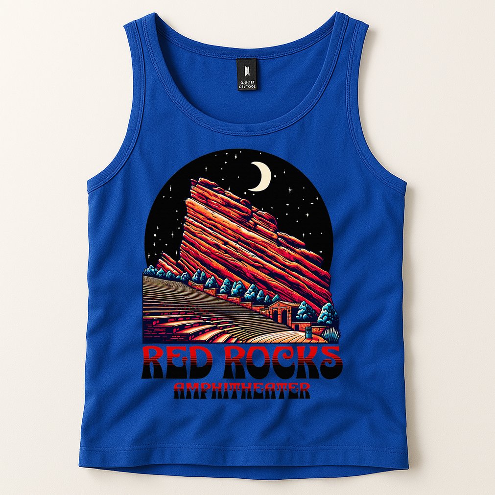 Red Rocks Amphitheater & The Moon Morrison Colorado Tank Top