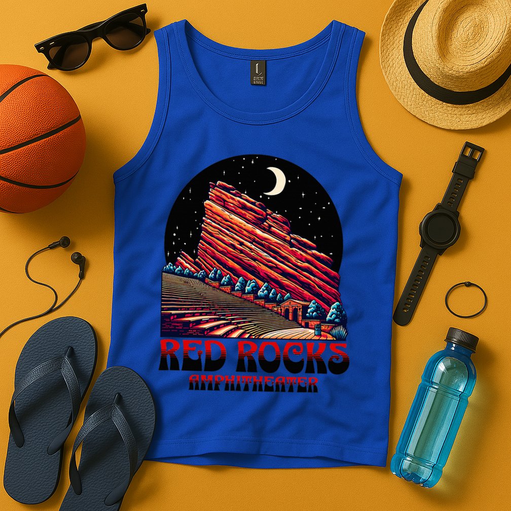 Red Rocks Amphitheater & The Moon Morrison Colorado Tank Top