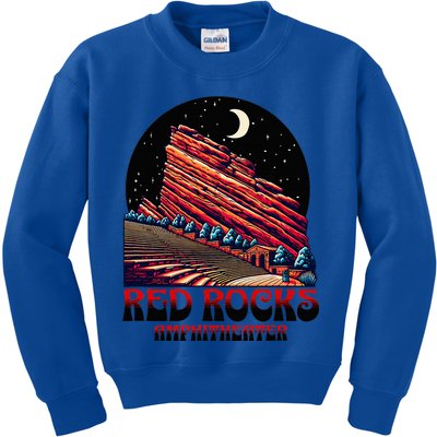 Red Rocks Amphitheater & The Moon Morrison Colorado Kids Sweatshirt