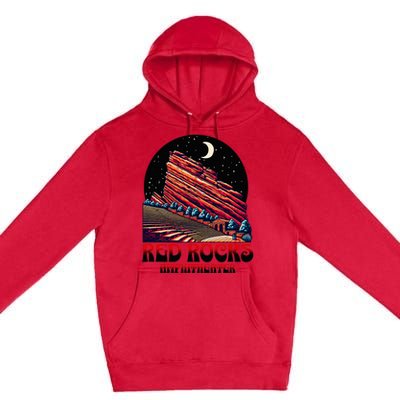 Red Rocks Amphitheater & The Moon Morrison Colorado Premium Pullover Hoodie