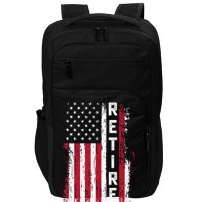 Retirement Retired American Usa Flag Impact Tech Backpack