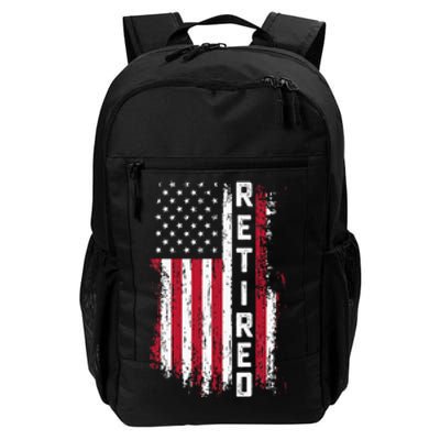 Retirement Retired American Usa Flag Daily Commute Backpack