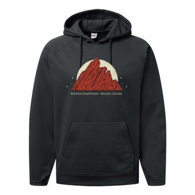 Red Rocks Amphitheater - Morrison Colorado Performance Fleece Hoodie