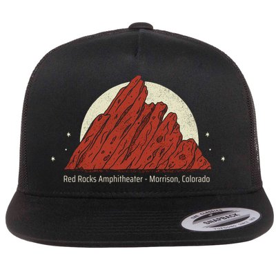 Red Rocks Amphitheater - Morrison Colorado Flat Bill Trucker Hat