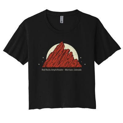 Red Rocks Amphitheater - Morrison Colorado Women's Crop Top Tee