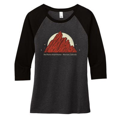 Red Rocks Amphitheater - Morrison Colorado Women's Tri-Blend 3/4-Sleeve Raglan Shirt