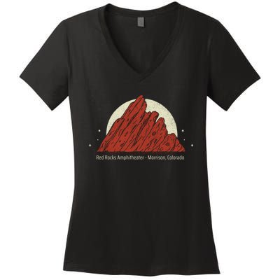 Red Rocks Amphitheater - Morrison Colorado Women's V-Neck T-Shirt