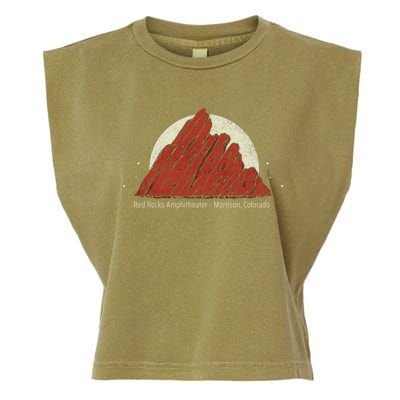 Red Rocks Amphitheater - Morrison Colorado Garment-Dyed Women's Muscle Tee