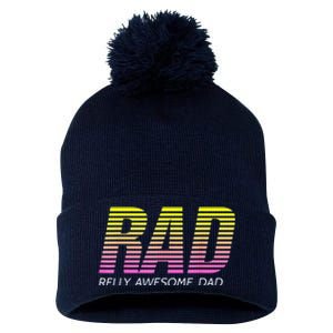 RAD Really Awesome Dad Fathers Day Pom Pom 12in Knit Beanie