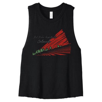 Red Rocks Amphitheater Colorado Women's Racerback Cropped Tank