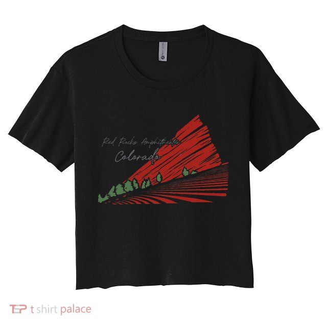 Red Rocks Amphitheater Colorado Crop Top