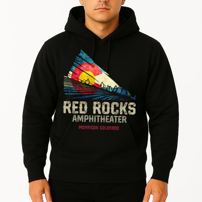 Red Rocks Amphitheater Colorado C State Flag Hoodie