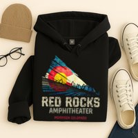 Red Rocks Amphitheater Colorado C State Flag Hoodie