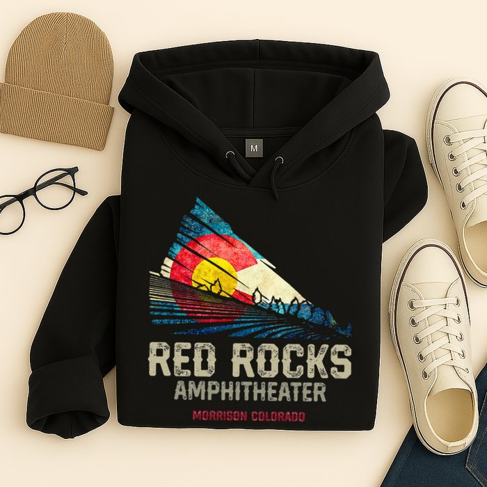 Red Rocks Amphitheater Colorado C State Flag Hoodie