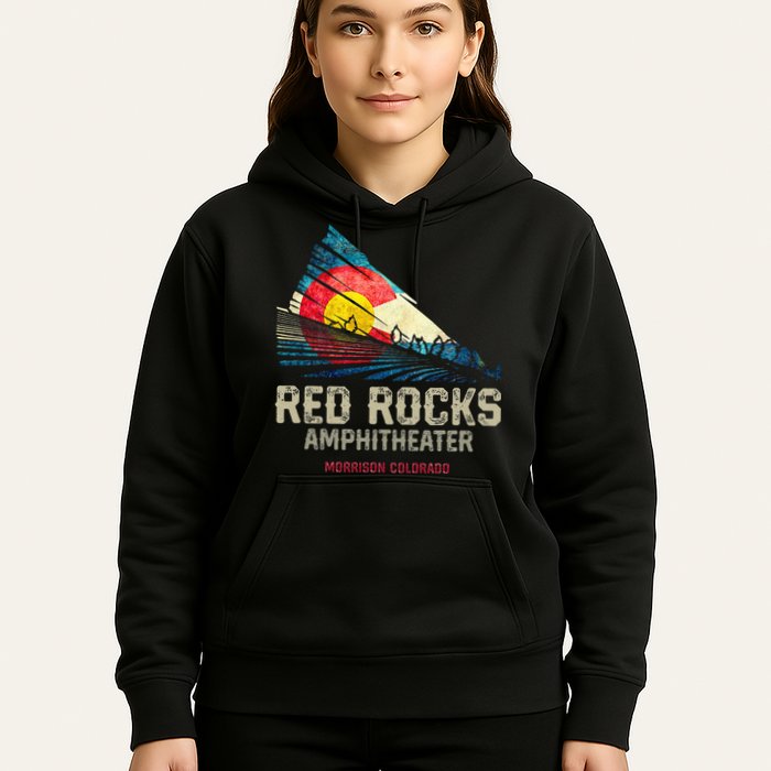 Red Rocks Amphitheater Colorado C State Flag Hoodie