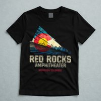 Red Rocks Amphitheater Colorado C State Flag T-Shirt