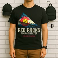 Red Rocks Amphitheater Colorado C State Flag T-Shirt