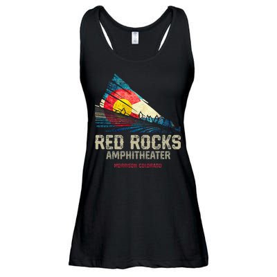 Red Rocks Amphitheater Colorado C State Flag Ladies Essential Flowy Tank