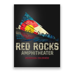 Red Rocks Amphitheater Colorado C State Flag Poster