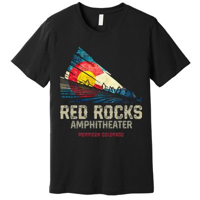 Red Rocks Amphitheater Colorado C State Flag Premium T-Shirt