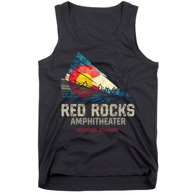 Red Rocks Amphitheater Colorado C State Flag Tank Top