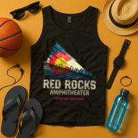 Red Rocks Amphitheater Colorado C State Flag Tank Top