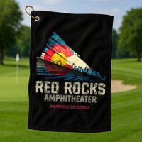 Red Rocks Amphitheater Colorado C State Flag Golf Towel