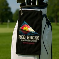 Red Rocks Amphitheater Colorado C State Flag Golf Towel